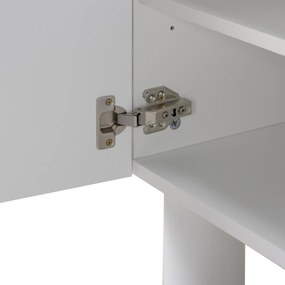 Tv-meubel Met Strepen Mat Wit 120 Cm - 120x40x55cm.