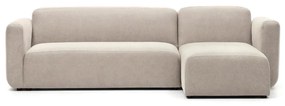 Kave Home Neom Moderne Bank Met Chaise Longue Beige Links/rechts