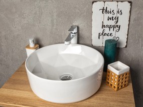 Kerra KR57 waskom rond glans wit 40x40x14cm