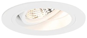 Set van 6 Ronde inbouwspot wit verstelbaar - Chuck 70