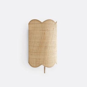 Wandlamp in raffia, Dolkie