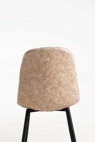 Set 4 Black Teok Kunstlederen Stoelen