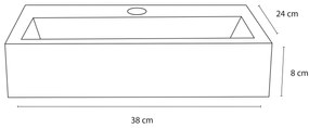 Differnz Flat fonteinset lichtgrijs beton met rechte kraan mat zwart