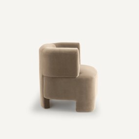 Fauteuil in fluweel, klein model, Darrel