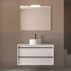 Muebles Resh badmeubel 100cm met 2 lades en toppaneel wit mat