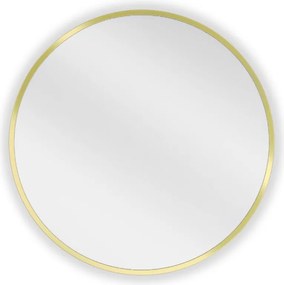 Mexen Loft ronde badkamerspiegel 50 cm, gouden lijst - 9850-050-050-000-50