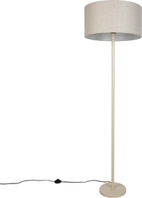Japandi vloerlamp beige met kap lichtbruin 50cm - Simplo