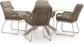 + 10% kassakorting | Diningset Intenso | 4 personen | Tuinset sintered stone | 5-delig | Kees Smit Tuinmeubelen