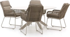 Diningset Intenso  | 4 personen | Tuinset sintered stone | 5-delig | Kees Smit Tuinmeubelen