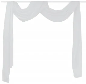 vidaXL Overgordijn doorschijnend voile 140 x 600 cm wit