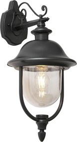 Klassieke buiten wandlamp zwart met kunststof IP44 - Genoa