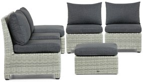 Loungeset 4 personen Wicker Grijs Garden Collections Lusso/Comodo