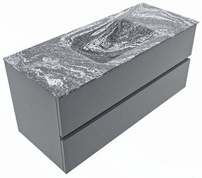 Mondiaz Vica DLux badmeubel 110cm plata 2 lades met wastafel lava midden zonder kraangat