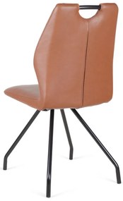 Eetkamerstoel - Carlos - leer Vintage cognac