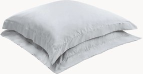 Katoensatijnen kussenslopen Pearl Grey, 2-delig