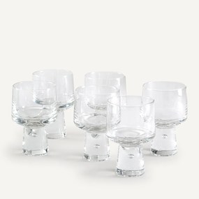 Set van 6 wijnglazen in A-lijn, Albédo