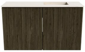 Mondiaz Joya DLux 70cm toiletmeubel shadow met wastafel faye rechts 1 kraangat meli