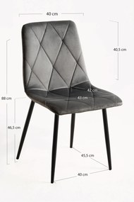 Set 4 Fluwelen Lyke Stoelen