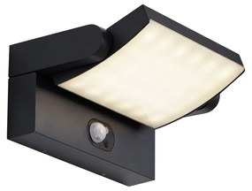 Buiten wandlamp zwart incl. LED IP54 met bewegingssensor solar - Judge