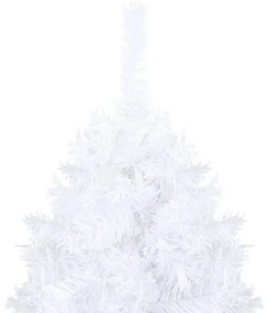 vidaXL Kunstkerstboom met LED's en kerstballen 120 cm PVC wit