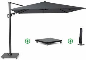 Platinum Challenger Zweefparasol XmT Premium (incl. Voet En Hoes) Aluminium Grijs