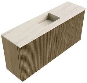 Mondiaz Joya DLux 90cm toiletmeubel dusk met wastafel faye midden zonder kraangat meli