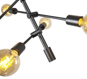 Industriële hanglamp zwart 6-lichts - Sydney Design, Modern, Industriele / Industrie / Industrial E27 Binnenverlichting Lamp
