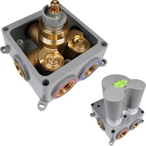 Brauer Stripe inbouwthermostaat koper geborsteld PVD