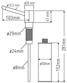 Sento SZ101 RVS Zeepdispenser inbouw