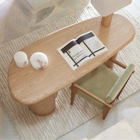 Organisch bureau met tafelblad in eikenfineer, Smith