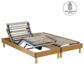 Elektrisch bed met houten lattenbodem