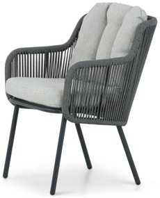 Tuinset 4 personen 120 cm Aluminium/rope Grijs Santika Furniture Santika