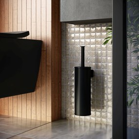 Hotbath Gal WC-borstelgarnituur wandmodel zwart mat