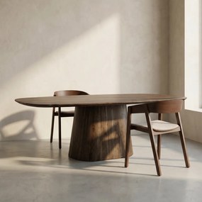 Ovale Eettafel Acaciahout 180cm - 180 X 90cm.