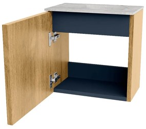 Mondiaz Joya DLux 40cm toiletmeubel oak met wastafel faye rechts 1 kraangat glace