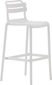 Barkruk tuin | Forza  Vico | Kunststof | Wit | Tuinstoel | Kees Smit Tuinmeubelen