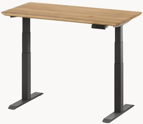 Handgemaakte zit-sta bureau Touch met eikenhouten blad, elektrisch in hoogte verstelbaar
