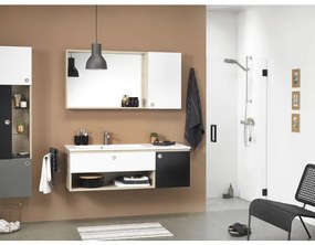 Sealskin I AM Draaideur 80x200cm voor nis mat zwart 8mm helder veiligheidsglas met antikalk CCK200806195100