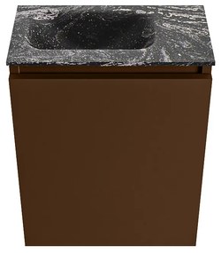 Mondiaz Ture DLux toiletmeubel 40cm rust met wastafel lava links met kraangat