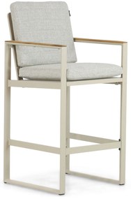 Barstoel Aluminium/Teak Taupe-naturel-bruin Lifestyle Garden Furniture Faro