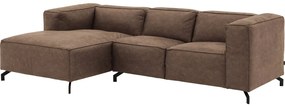 Goossens Bank Calvin bruin, micro leer, 2-zits, modern design