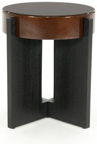 Eleonora Juliet Luxe Bijzettafel Rond Bruin - 40 X 40cm.