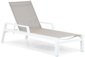 Lifestyle Garden Furniture Licata Ligbed Verstelbaar Aluminium/Textileen /Aluminium/textileen Wit