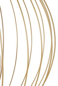Eettafel / Eetkamer Design hanglamp goud 60 cm - Wire Dos Design E27 bol / globe / rond Binnenverlichting Lamp