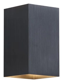 Moderne wandlamp gunmetal vierkant 2-lichts GU10 50mm - Sandy Modern GU10 Binnenverlichting Lamp