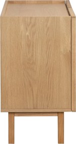 Kastje Eiken Met Stoffen Deuren 90 Cm - 90x40x60cm.