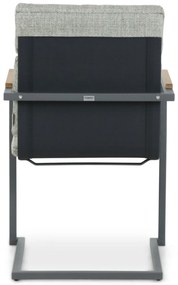 Tuinstoel Aluminium/teak Grijs-antraciet Osmen Orso