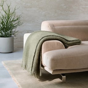 Effen plaid, wol en polyamide, Mantas