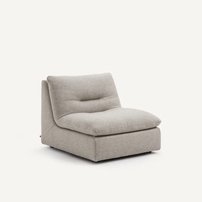 Modulaire haardstoel in getextureerd linnen en viscose, GIULIANO