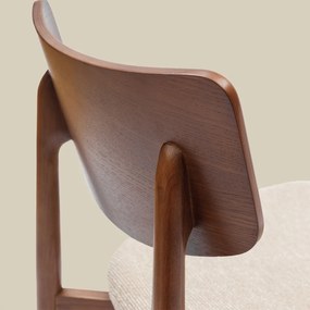 Scandinavische Stoel Walnoot Hout